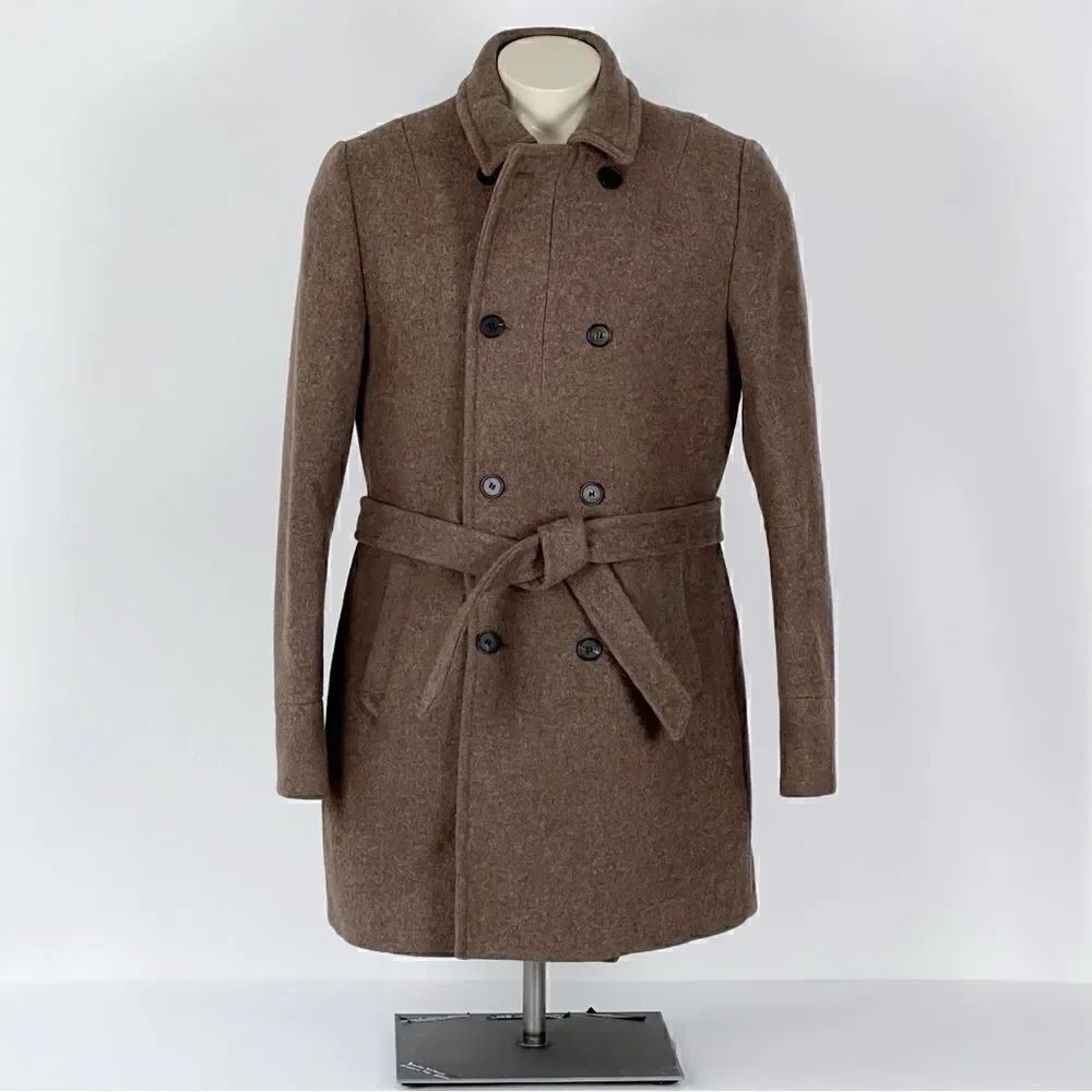 All Saints Double Breasted Gabel Coat in British Cloth Size 42/ XL